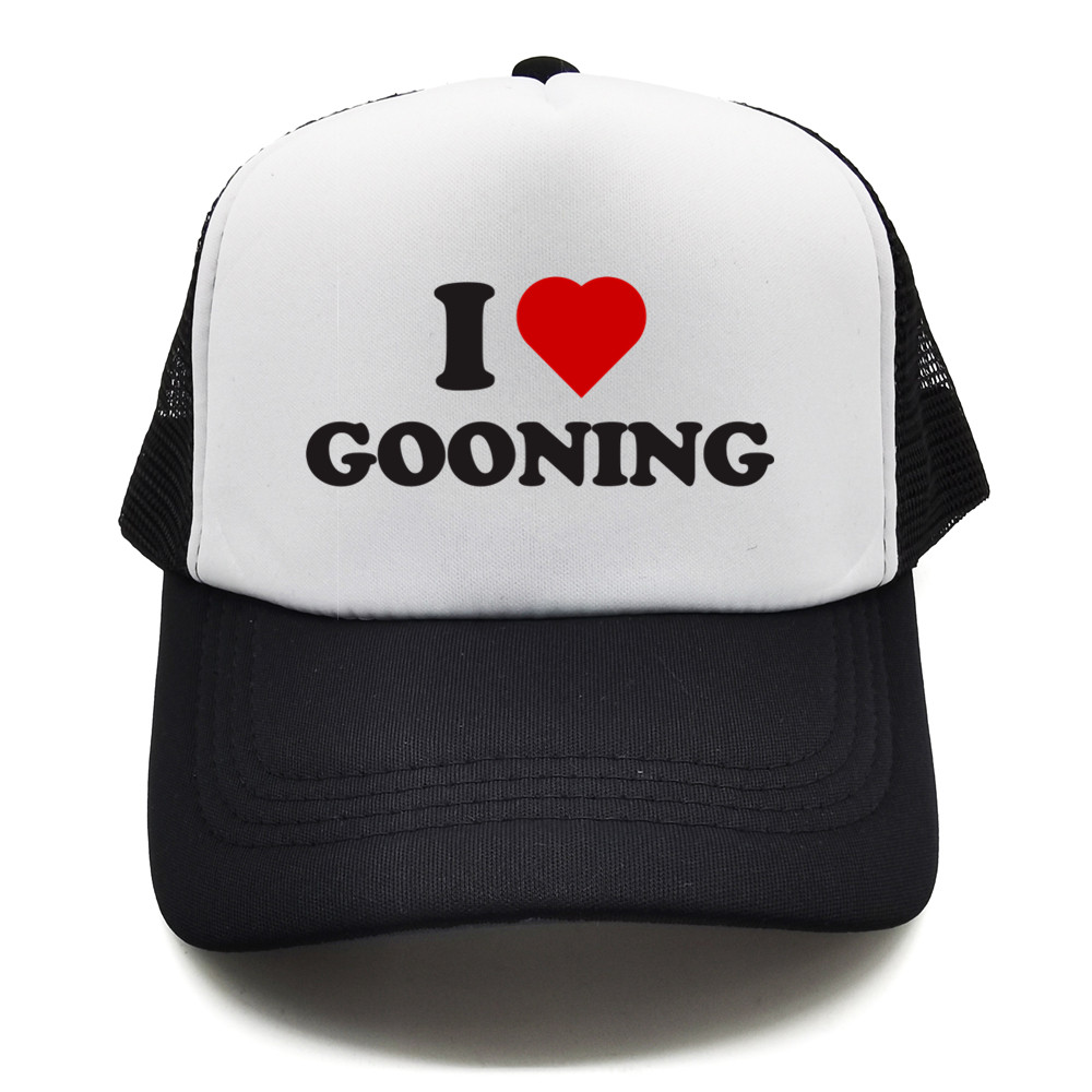 Trucker Cap Mesh - مضحك أنا أحب Gooning قبعات البيسبول