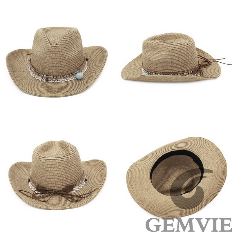 قبعة قش كاوبوي ريترو من GEMVIE - مراجعة Cowboy Hat Straw وسعره