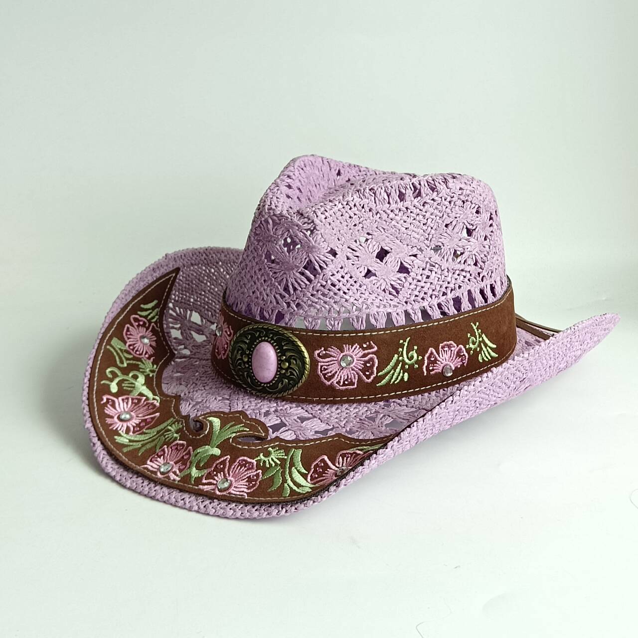 قبعة نسائية صيفية من القش بتصم - مراجعة Cowboy Hat Straw وسعره