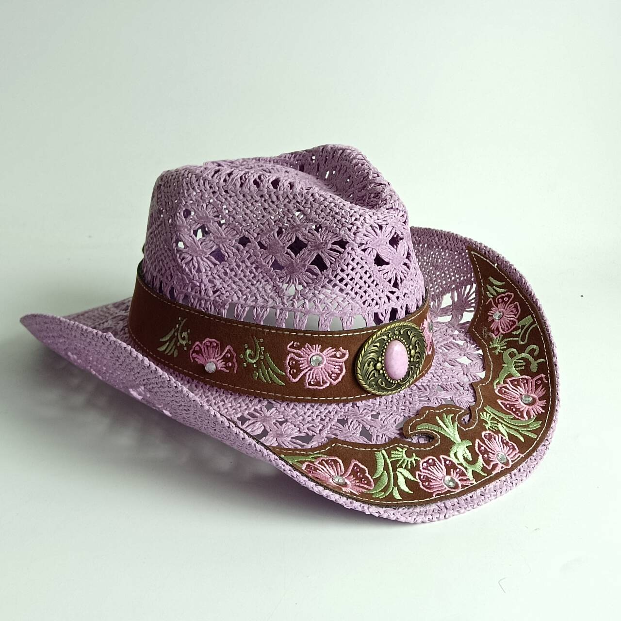 قبعة نسائية صيفية من القش بتصم - مراجعة Cowboy Hat Straw وسعره