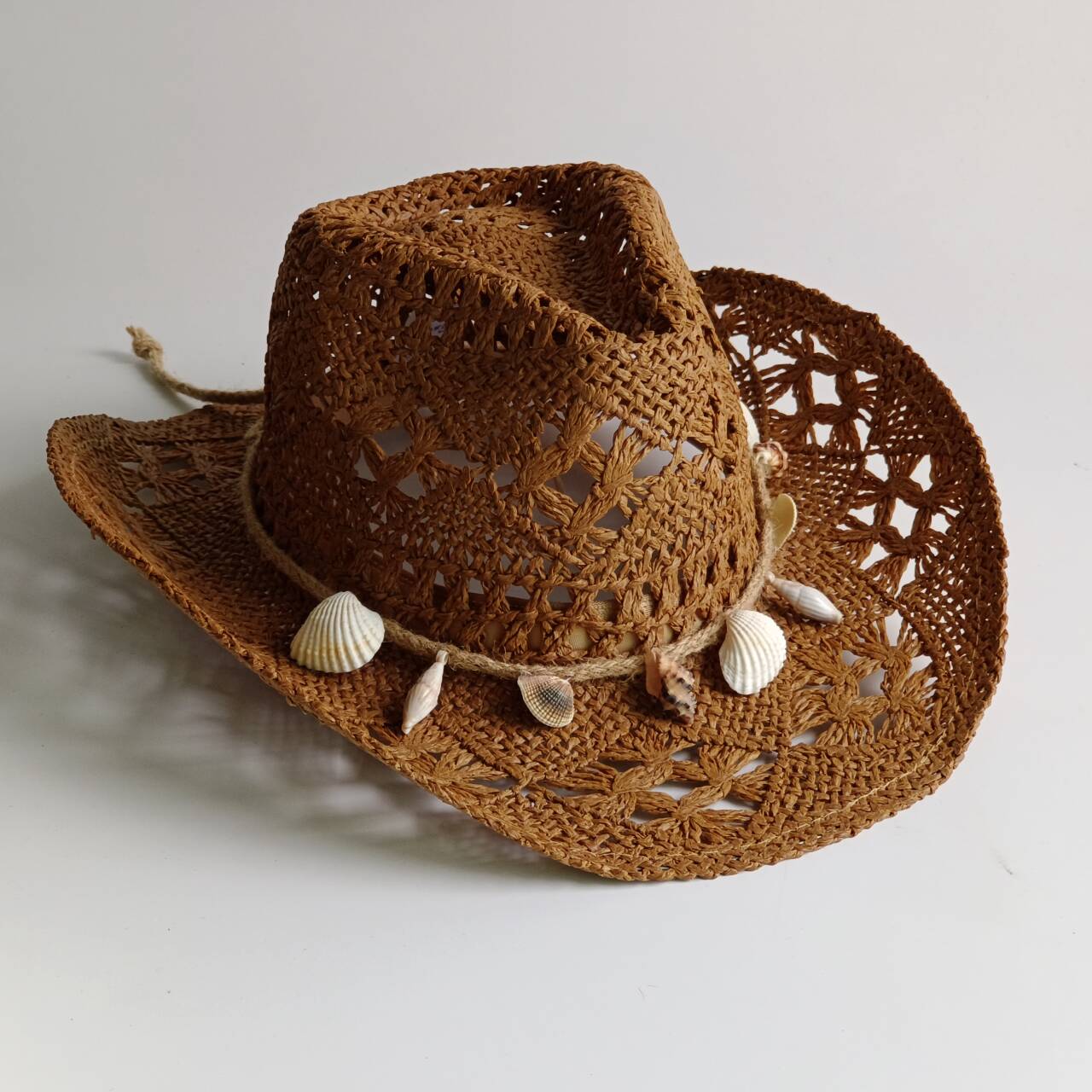 قبعة شمس صيفية شاطئية بوهيمية  - مراجعة Cowboy Hat Straw وسعره