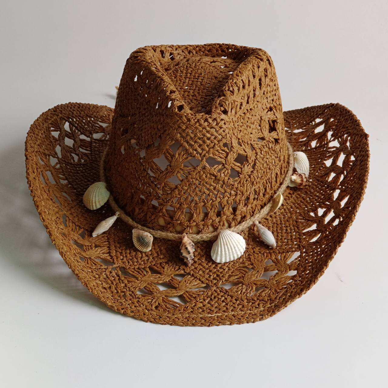 قبعة شمس صيفية شاطئية بوهيمية  - مراجعة Cowboy Hat Straw وسعره