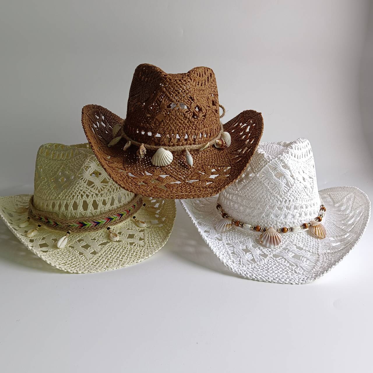 قبعة شمس صيفية شاطئية بوهيمية  - مراجعة Cowboy Hat Straw وسعره