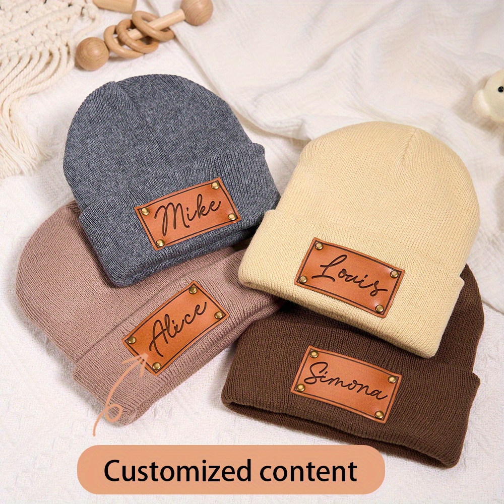قبعة شتوية محبوكة مخصصة مع رقع - مراجعة Beanie Cuffed Knit وسعره