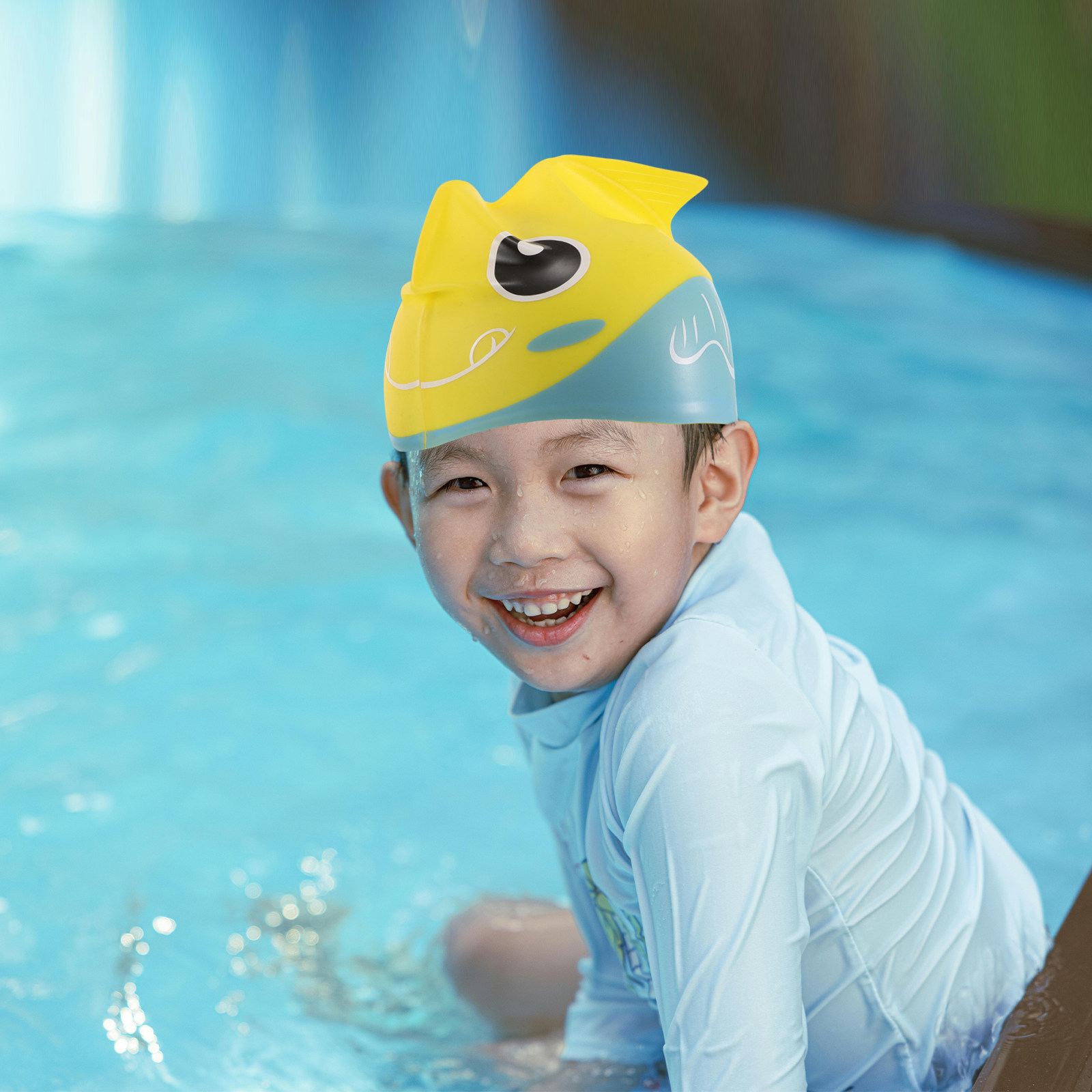 قبعة سباحة من السيليكون بنقشة  - مراجعة Swim Hat Silicone وسعره