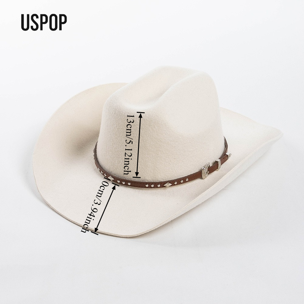 USPOP قبعة رعاة البقر الصوف مع - مراجعة Cowboy Hat Straw وسعره