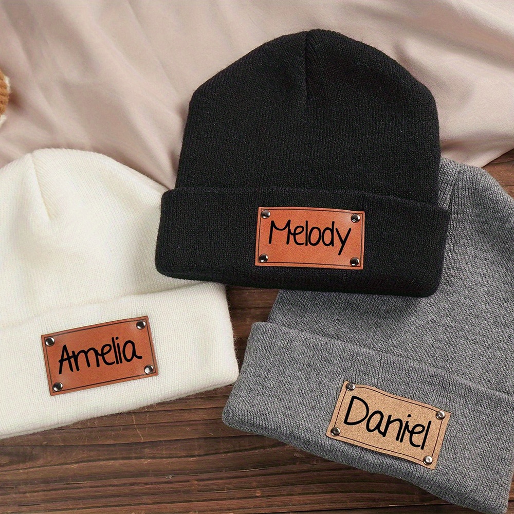 قبعة صوفية محبوكة مع ملصق جلدي - مراجعة Beanie Cuffed Knit وسعره